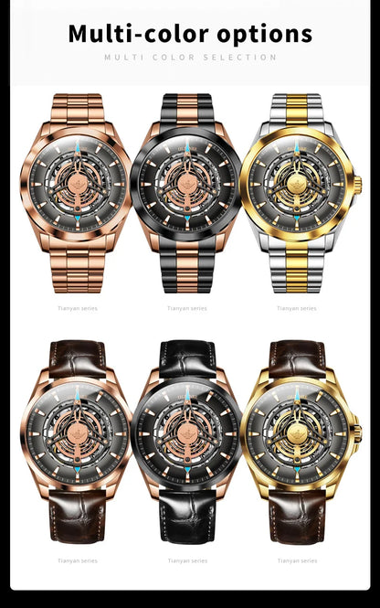 OUPINKE 3206 Mens Watches  Automatic Mechanical Wristwatch For Man Stainless Steel Waterproof Luminous Sapphire Luxury Original