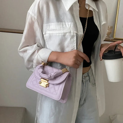 Women PU Leather Shoulder Bags Small Messenger Designer Female 2024 New Fashion Chain Rhomboid Crossbody Bag Ladies Mini Handbag