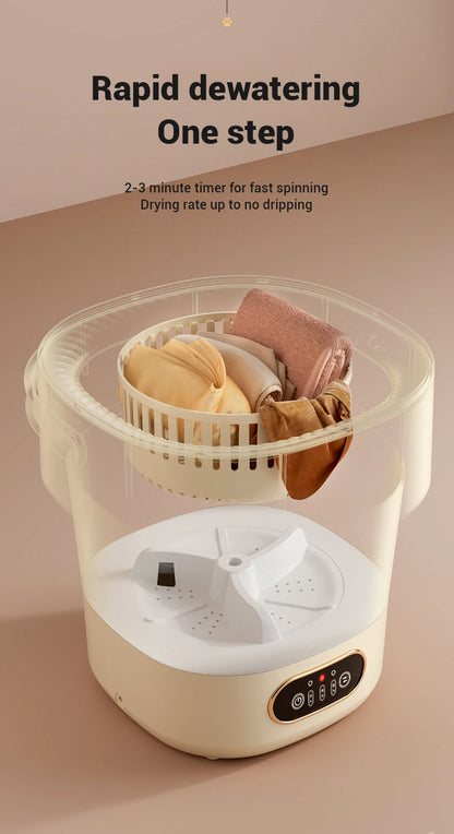 13L Portable Foldable Washing Machine with Spin Dryer for Socks Underwear Panties Washer Home Large Capacity Washing Machine