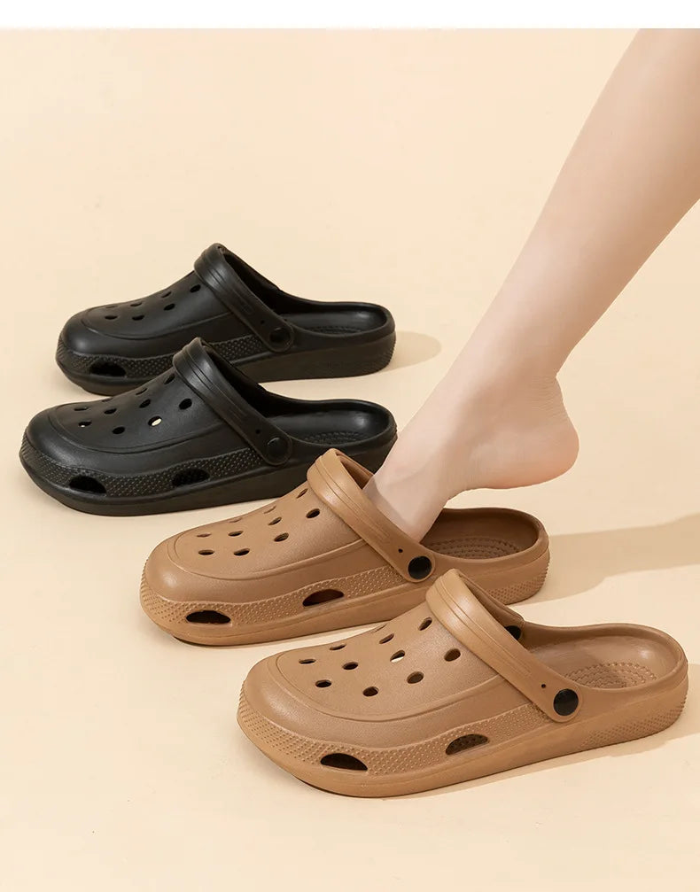 Women Home Slippers Men's Sandals Summer Garden Clogs Shoes Man Beach Slipper Outdoor Waterproof Soft Slides Casual Anti Slip