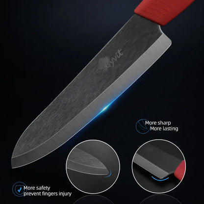 Ceramic Fruit Knife for Kitchen 3 4 5 6 inch Chef Knife with Sheath Utility Slicing Cooking Tool for Vegetable Rustproof Zirconi