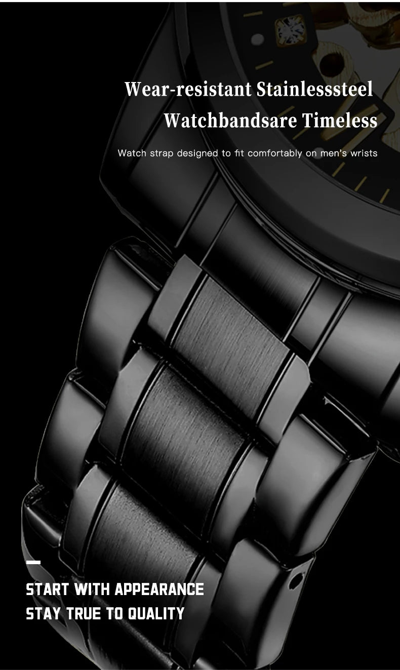 OPK 8165 Mens Watch Original Fashion Brand Luxury Watch Hollowing Watches For Men Waterproof Automatic Watch Mens Gifts Freebie