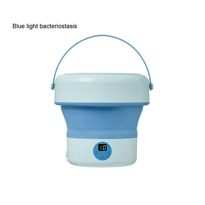 6L/11L Foldable Portable Washing Machine with Spin Dryer | Ultrasonic Mini Washer for Clothes, Underwear & Travel Use