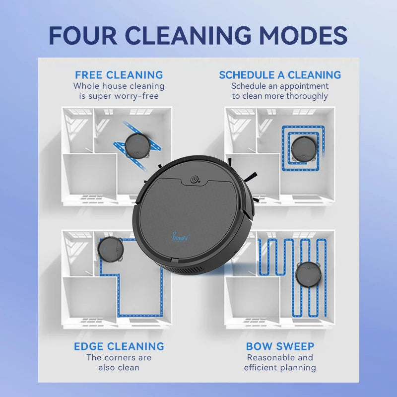 Intelligent Sweeping Robot Large Water Tank Mobile App Remote Control Planning And Cleaning Line Low Noise 2000 Pa Large Suction