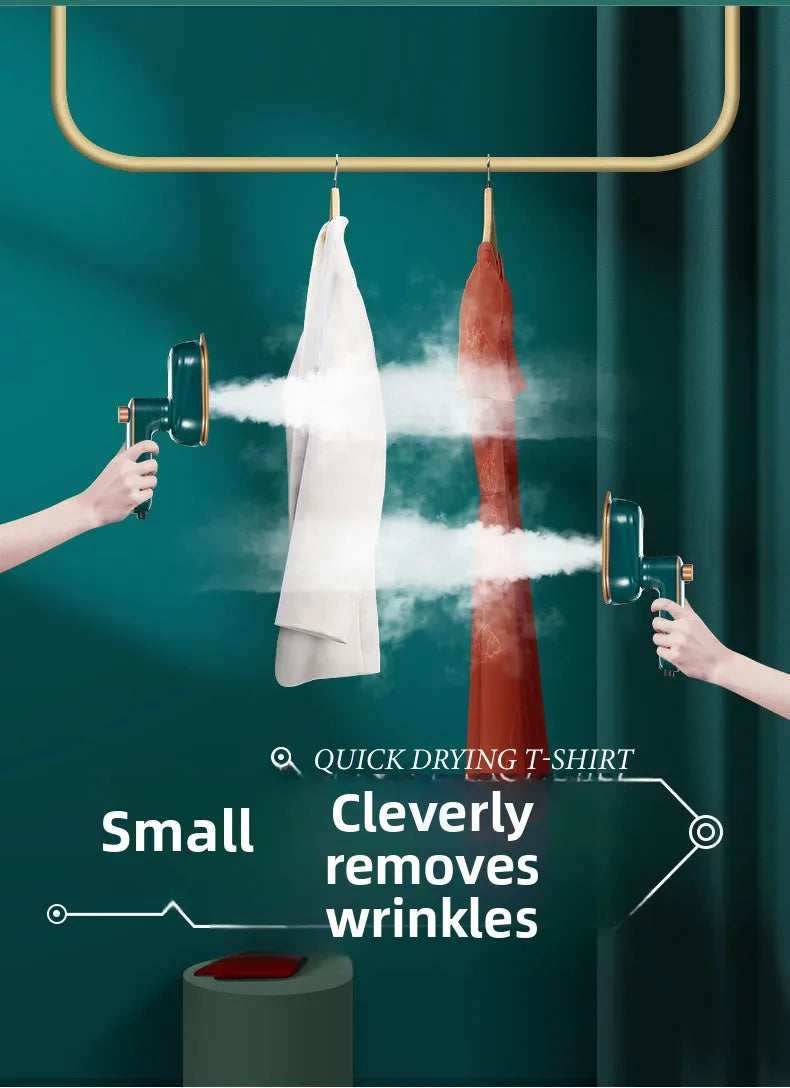 Portable Mini Steam Iron | Travel-Size Handheld Clothes Steamer for Home, Dorm & Sewing Projects