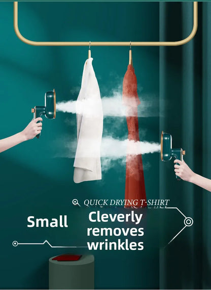 Portable Mini Steam Iron | Travel-Size Handheld Clothes Steamer for Home, Dorm & Sewing Projects