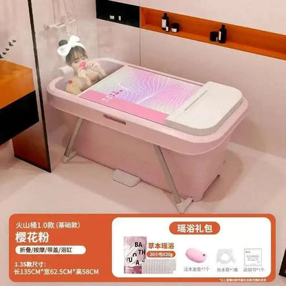 Automatic Foldable Spa Bathtub Heating Sweat Steaming Bathtub Comfortable Home Portable Bucket Adult Full Body Bath Bucket T