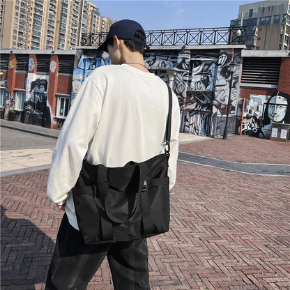 HOCODO Waterproof Women Travel Handbag Large Capacity Ladies Messenger Bag Solid Color Female Crossbody Nylon Shoulder Bag Women