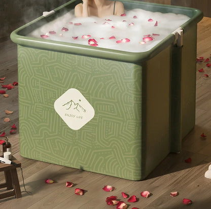 Household Children's Bath Bucket Adult Home Life Double Foldable Bath Bucket Thickened Free Installation Bathtub