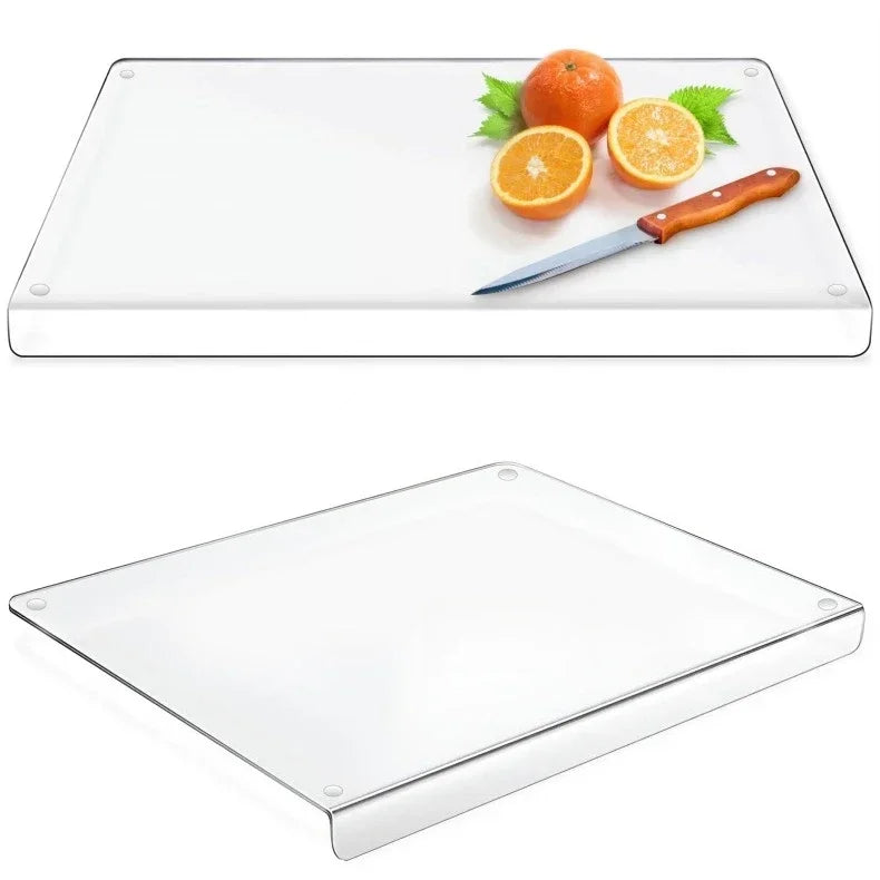 1pc Large Black /White Acrylic Cutting Board with Countertop Edge with Lip Edge - Hand Wash Only, - Ideal Gift for Parents