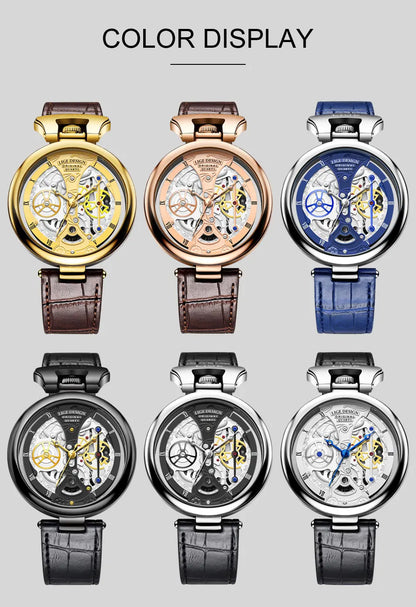 2025 LIGE Men Watches Top Brand Luxury Brown Leather Chronograph Sport Watch For Men Fashion Date Waterproof Clock Reloj Hombre