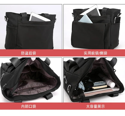 Simple and Fashionable Ladies Tote Bag Large-capacity Women's Lightweight Shoulder Bag Trendy Casual Hand-held Messenger Bag