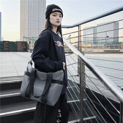 HOCODO Waterproof Women Travel Handbag Large Capacity Ladies Messenger Bag Solid Color Female Crossbody Nylon Shoulder Bag Women