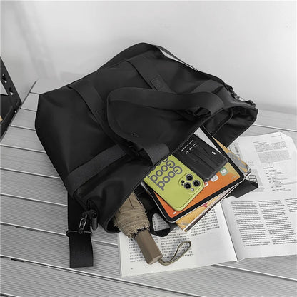 HOCODO Waterproof Women Travel Handbag Large Capacity Ladies Messenger Bag Solid Color Female Crossbody Nylon Shoulder Bag Women