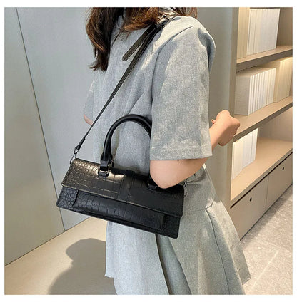 Fashion Ladies Shoulder Bag 2025 New Purses and Handbags High Quality PU Stone Pattern Crossbody Bag for Women Armpit Clutch Bag