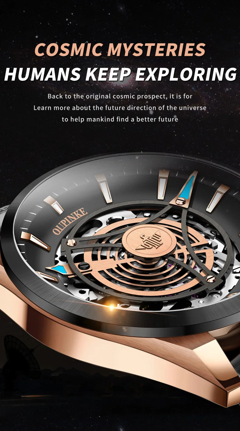 OUPINKE 3206 Mens Watches  Automatic Mechanical Wristwatch For Man Stainless Steel Waterproof Luminous Sapphire Luxury Original