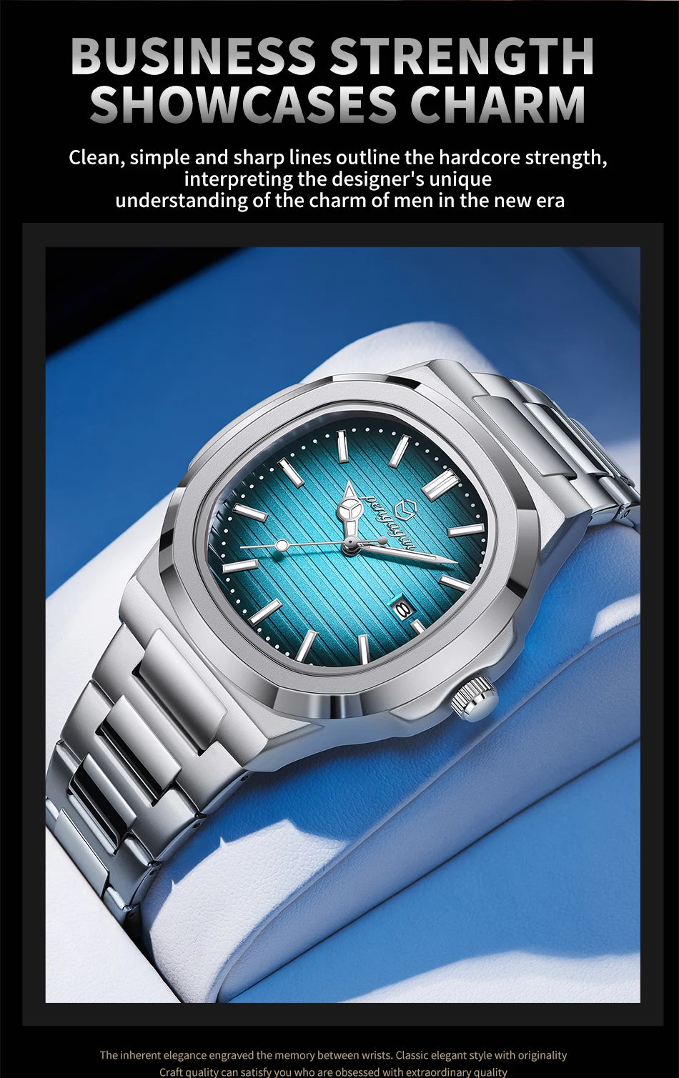 2025 New Luxury Military Man Watch Square Waterproof Luminous Date Week Men Watch Stainless Steel Quartz Men's Watches Reloj+box