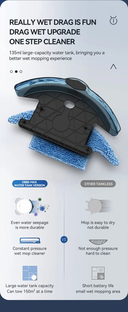 Intelligent Sweeping Robot Large Water Tank Mobile App Remote Control Planning And Cleaning Line Low Noise 2000 Pa Large Suction