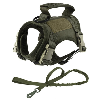 Tactical Cat Harness For Walking Escape Proof Adjustable Pet Vest Harness Soft Mesh With Control