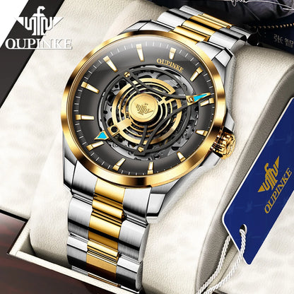 OUPINKE 3206 Mens Watches  Automatic Mechanical Wristwatch For Man Stainless Steel Waterproof Luminous Sapphire Luxury Original