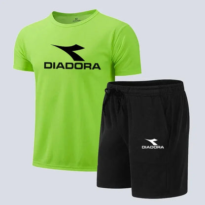 Summer Fashion Sets Men's Shorts Set Men's Quick Drying Breathable Sports Set Short Sleeve T-shirt Set Men's Jogging Set