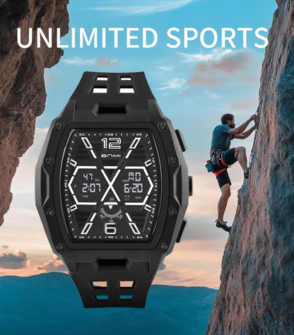 Multifunctional Sports Watches For Men Outdoor Waterproof Alarm Clock LED Digital Luminous Display Students Electronic Watch