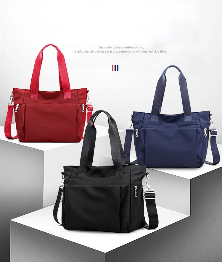 Simple and Fashionable Ladies Tote Bag Large-capacity Women's Lightweight Shoulder Bag Trendy Casual Hand-held Messenger Bag