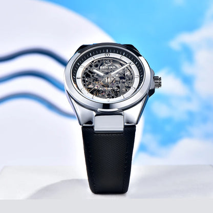 BENMYAR 2024 new BY-520742mm hollow luminous dial 50 meter waterproof fashionable luxury men's mechanical watch