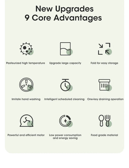 Mini Folding Washing Machine with Dryer | Portable Travel Laundry Washer for Socks & Underwear – 110V-240V (EU/US Plug)