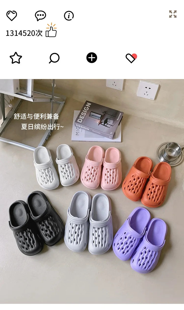 Fashion Women Slippers New Summer Slippers Outdoor Beach Slippers Classic Soft Men Garden Slippers Home Men Clogs Slippers