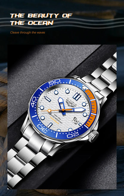 2025 LIGE New Business Mens Watches Top Brand Luxury Dive Watch For Men Waterproof Date Clock Sport Watch Relogio Masculino+Box