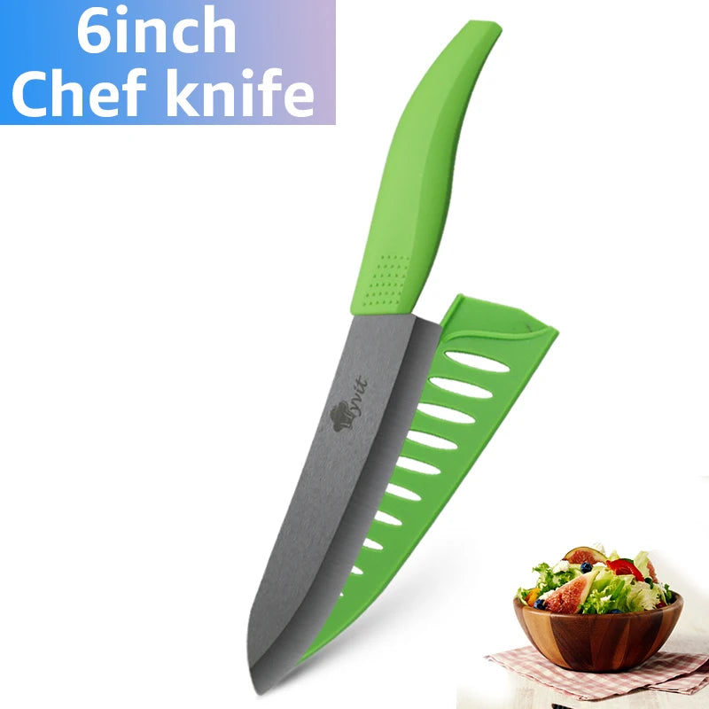 Ceramic Fruit Knife for Kitchen 3 4 5 6 inch Chef Knife with Sheath Utility Slicing Cooking Tool for Vegetable Rustproof Zirconi