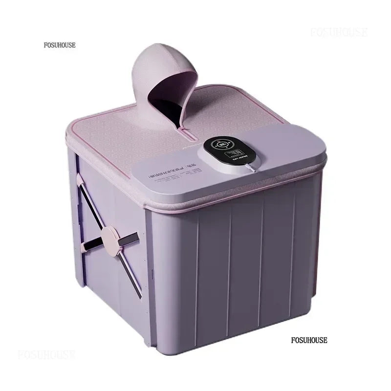 Villa Automatic Heating Folding Bath Bucket Full Body Sweat Steam Bath Barrel Constant Temperature Thickening Portable Bathtub H