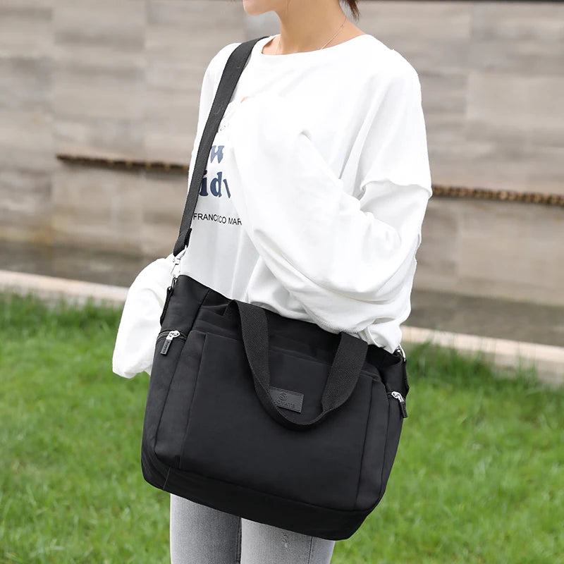 Fashion Large Capcity Women Causal Tote High Quality Durable Nylon Shoulder Bag Female Fabric Big Handbag Shopping Bag