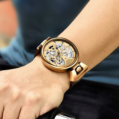 2025 LIGE Men Watches Top Brand Luxury Brown Leather Chronograph Sport Watch For Men Fashion Date Waterproof Clock Reloj Hombre