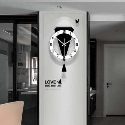 Luxury Swinging Wall Clock | Silent Pendulum Wall Hanging Clock for Living Room, Restaurant & Home Decoration