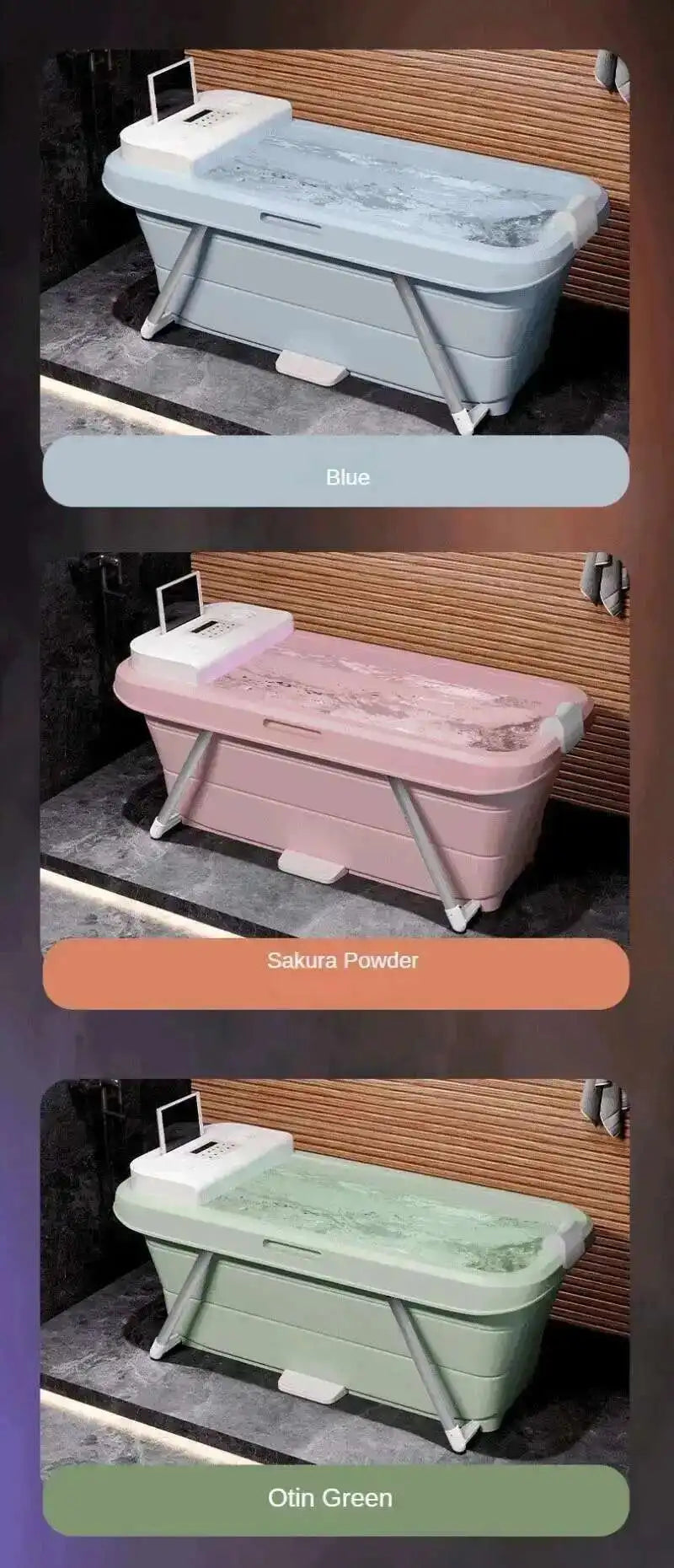 Automatic Foldable Spa Bathtub Heating Sweat Steaming Bathtub Comfortable Home Portable Bucket Adult Full Body Bath Bucket T