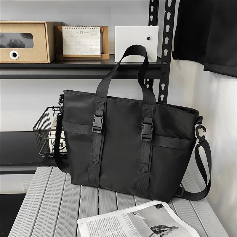 HOCODO Waterproof Women Travel Handbag Large Capacity Ladies Messenger Bag Solid Color Female Crossbody Nylon Shoulder Bag Women