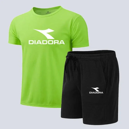 Summer Fashion Sets Men's Shorts Set Men's Quick Drying Breathable Sports Set Short Sleeve T-shirt Set Men's Jogging Set