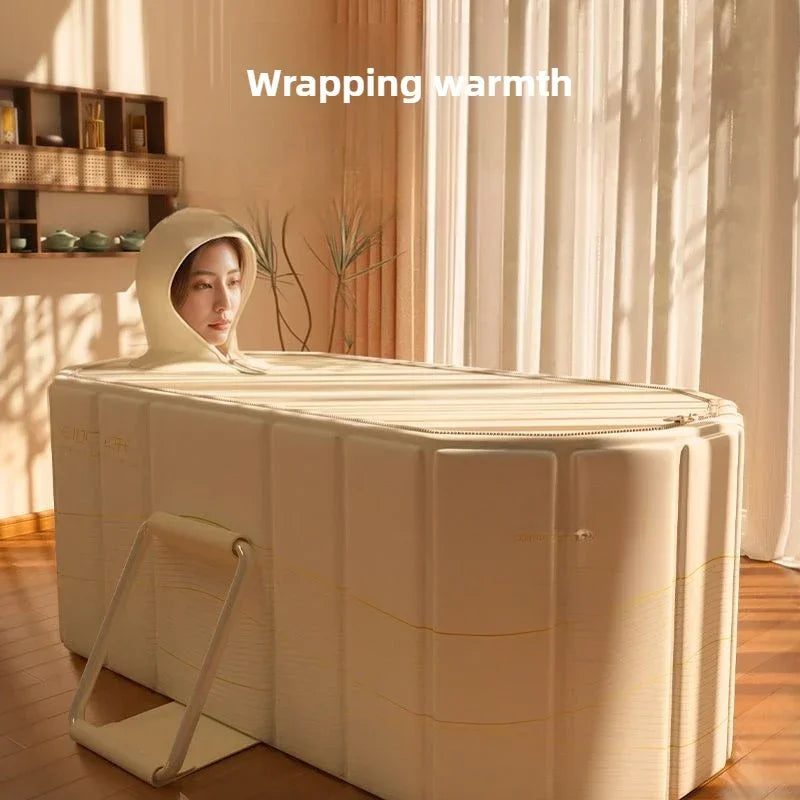 Folding Adult & Kids Bath Bucket | Portable Full-Body Bathtub for Home, Family & Couples