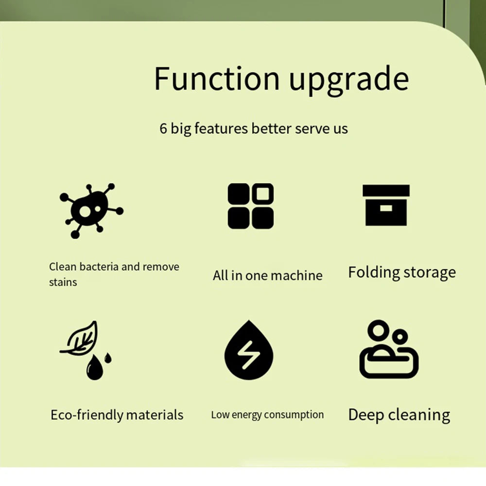 6L/11L Foldable Portable Washing Machine with Spin Dryer | Ultrasonic Mini Washer for Clothes, Underwear & Travel Use