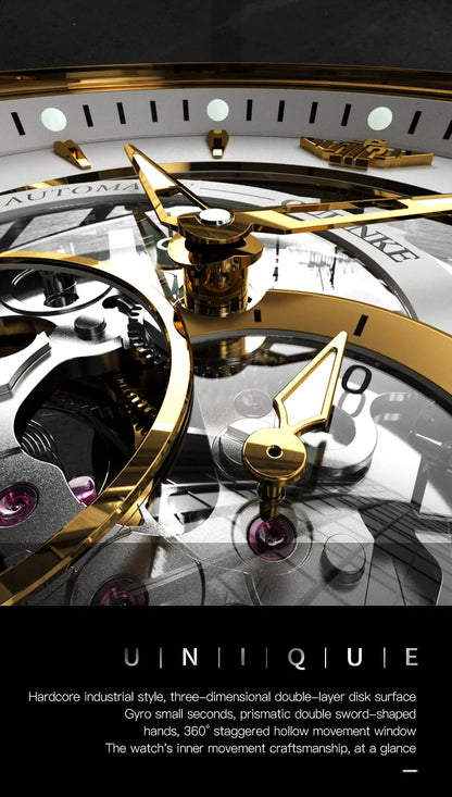 OUPINKE TOP Brand Japanese Imported Automatic Movement Watch for Men Waterproof Timing code Luxury Roman Scale Wristwatches