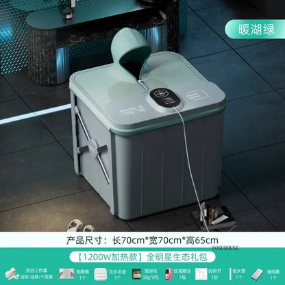 Villa Automatic Heating Folding Bath Bucket Full Body Sweat Steam Bath Barrel Constant Temperature Thickening Portable Bathtub H
