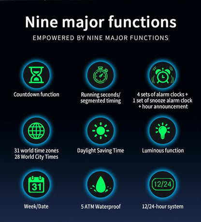 SANDA Quartz Watches for Men's Luxury Military Sport Chronograph Waterproof LED Dual Display Electronic Man Watches Reloj Hombre