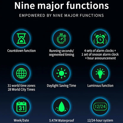 SANDA Quartz Watches for Men's Luxury Military Sport Chronograph Waterproof LED Dual Display Electronic Man Watches Reloj Hombre