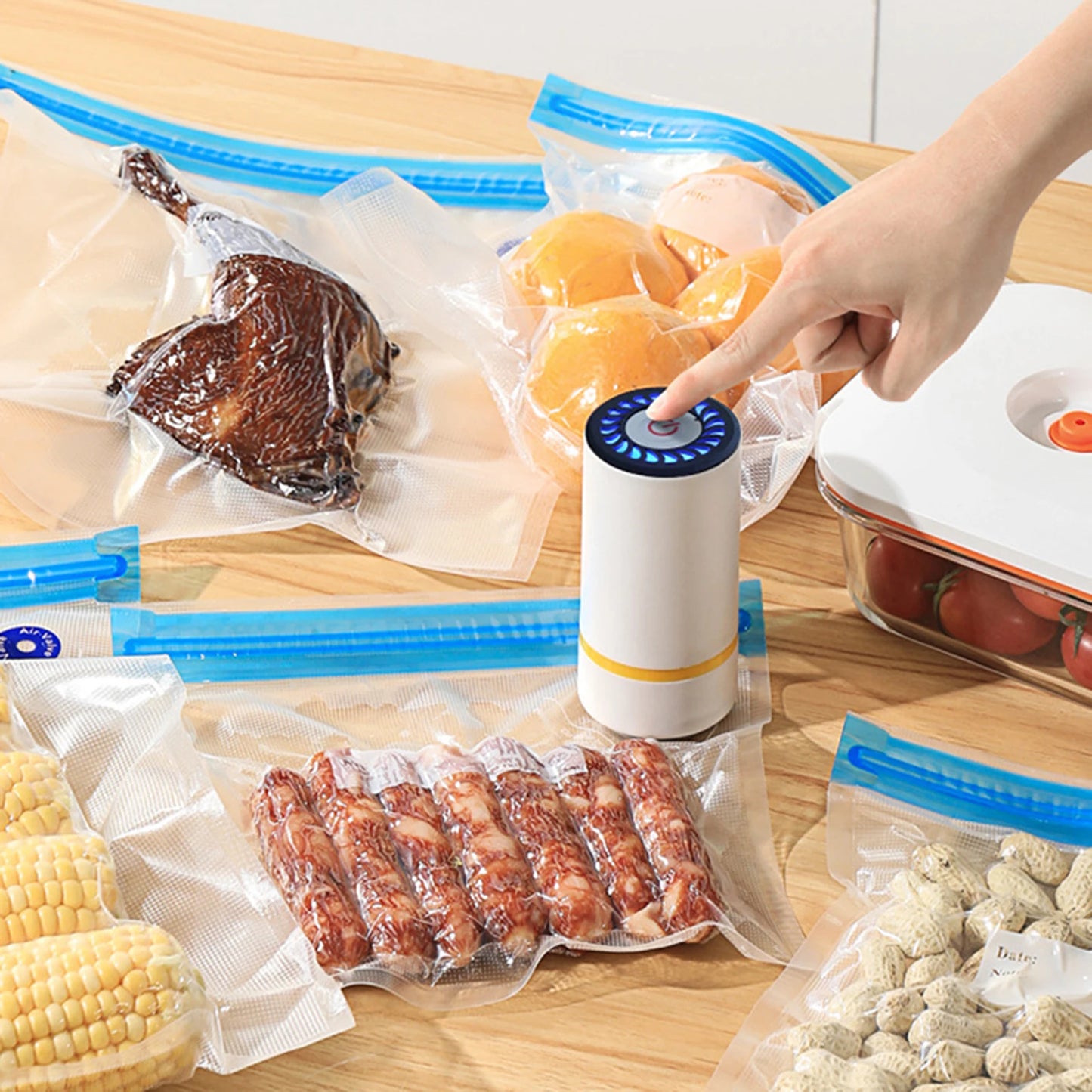 Universal Mason Jar Vacuum Sealer Kit | BPA-Free Food Preservation & Storage Machine for Wide-Mouth Jars
