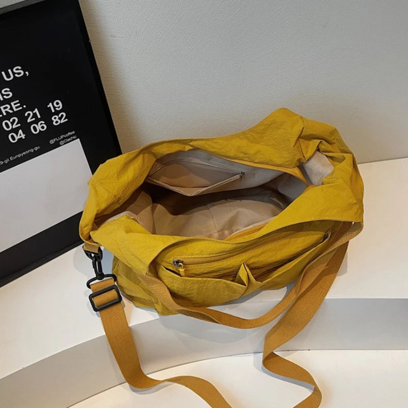 Summer New Large Capacity Crossbody Bag Nylon Fashionable Single Shoulder Handbag Women's Casual Tote Bag