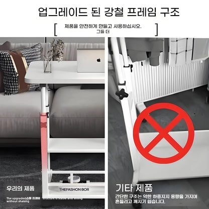 Double-Layer Office Desk Computer Lazy Table with storage shelf Laptop