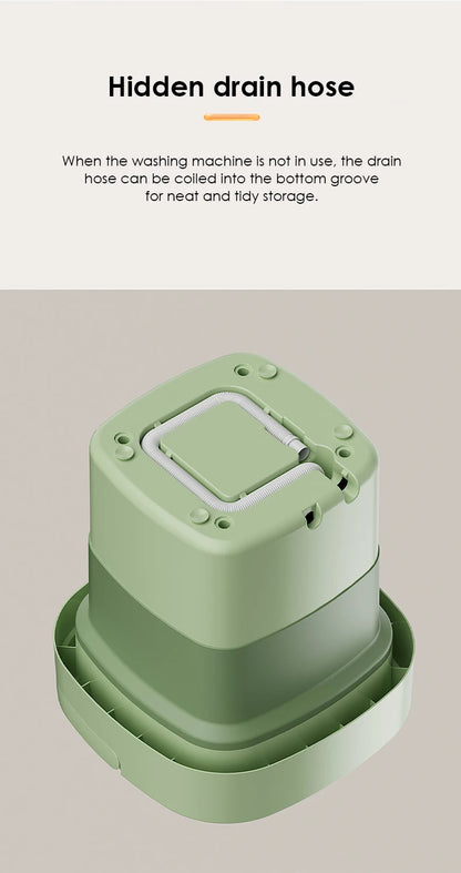 13L Portable Foldable Washing Machine with Spin Dryer for Socks Underwear Panties Washer Home Large Capacity Washing Machine