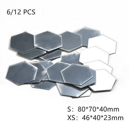 6/12PCS Acrylic Hexagon Wall Mirror Stickers | Self-Adhesive Mosaic Tile Decals for DIY Home Decoration & Art Gifts